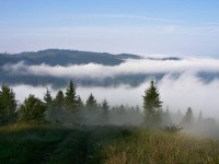 Zborov nad Bystricou - Pohled z Jaseňa na Šlapkov vrch