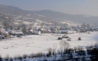 Zborov nad Bystricou - Pohled k centru obce