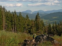 Zborov nad Bystricou - Pohled z Jedličníka na Rozsutec (Malá Fatra) 