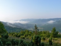 Zborov nad Bystricou - Pohled z Jaseňa k Backovým brehom