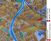 Mapa města Užhorod  s legendou