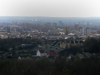 Pohled z haldy na část Ostravy