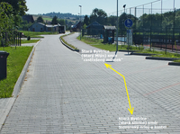 Stará Bystrica, cyklotrasa od kostela k lokalitě Starý Mlýn