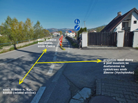 Krásno n. Kys., kamenný most. Varianta nástupu na cyklotrasu