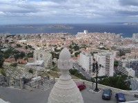 Marseille - Chrám Notre Dame de la Garde (výhled na město)