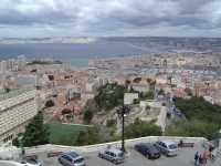 Marseille - Chrám Notre Dame de la Garde (výhled na město)
