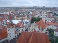 München - pohled na město z věže kostela sv. Petra