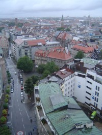 München - pohled na město z věže kostela sv. Petra