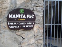 Jeskyně Manita peć - vstup do objektu