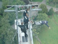 Donauturm - pohled na bungee jumping shora