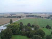 Památník bitvy u Waterloo - výhled do okolí