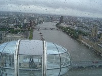 London Eye - pohled z kabinky na Londýn