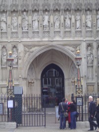 Westminster Abbey - před vchodem