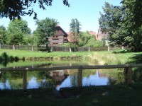 Vesec u Sobotky - náves s rybníkem