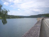 Kružberská přehrada- pohled z přehradní hráze-Foto:Ulrych Mir.