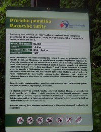Rázovské tufity-informační deska-Foto:Ulrych Mir.