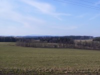 Nízký Jeseník s panoramatem Hrubého Jeseníku od silnice z Jívové do  Hraničných Petrovic-Foto:Ulrych Mir.