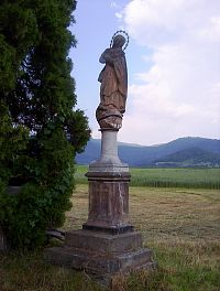 Velké Losiny-socha Panny Marie Immanculáty u silnice do Bukovice-Ulrych Mir.