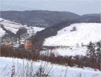 Hlubočky-ves-střed obce a Ski areál-Foto:Ulrych Mir.