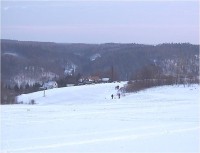 Zasněžené stráně nad Mariánským Údolím-Foto:Ulrych Mir.