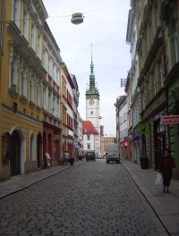 Olomouc-Ostružnická ulice a radnice-Foto:Ulrych Mir.