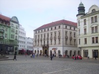Olomouc-Horní náměstí-Riegrova ulice a Salmův palác-Foto:Ulrych Mir.