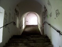 Olomouc-schodiště ve věži Michalského výpadu-Foto:Ulrych Mir.