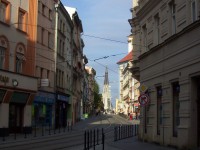 Olomouc-Denisova ulice s dómem sv.Václava v pozadí-Foto:Ulrych Mir.