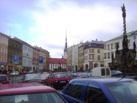 Olomouc-Dolní náměstí s Mariánským sloupem a Neptunovou kašnou-Foto:Ulrych Mir.