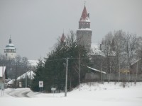 Bouzov-zimní hrad z cesty od Podolí-Foto:Jiří Furo