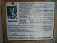 Guntramovice-kostel sv. Jakuba-informační deska v bráně na hřbitov