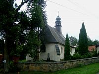 Kružberk-gotický kostelík sv. Petra a Pavla  z 15. stol.