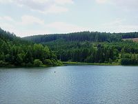 Kružberská přehrada-ústí potoka Lobník