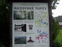 Rázovské tufity-národní přírodní památka-informační deska