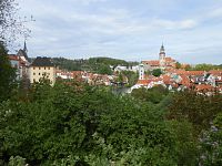 Český Krumlov-hrad z Objížďkové ulice
