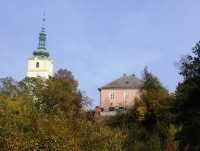 Velký Týnec-zámek a chrám od Chaloupek-Foto:Ulrych Mir.