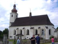 Sobotín-kostel s náhrobkem rodiny Kleinů-Foto:Ulrych Mir.