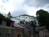 Zábřeh-zámek-bývalý hrad a zámecká věž z Havlíčkovy ulice-Foto:Ulrych Mir.