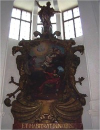 Lázně Bělohrad-zámek-barokní oltář v kapli-Foto:Ulrych Mir.