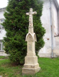 Hejčín-Dolní Hejčínská ulice s křížem z r.1883-Foto:Ulrych Mir.