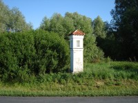 Řepčín-Křelovská ulice a boží muka z 19.stol.-Foto:Ulrych Mir.