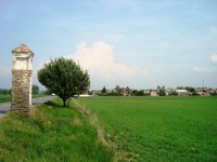 Topolany-boží muka z pol.18.stol. u silnice do Ústína a Topolany-Foto:Ulrych Mir.