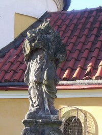 Nové Sady-jih-socha sv.Jana Nepomuckého z r.1728 u kaple-detail-Foto:Ulrych Mir.