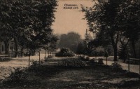 Olomouc-Smetanovy sady-lázeňský pavilon a fontána na Rudolfově aleji v r.1915-sbírka:Ulrych Mir.