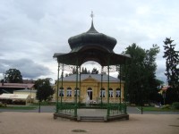 Olomouc-Smetanovy sady-hudební pavilon s fontánou a restaurací-Foto:Ulrych Mir.