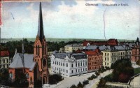 Olomouc-tř.Josefa z Eglů,Červený kostel a Mlýnská strouha v r.1916-sbírka:Ulrych Mir.
