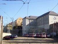 Olomouc-Koželužská ulice-tramvajové depo-Muzeum umění-Vlastivědné muzeum a Hanácká kasárna-Foto:Ulrych Mir.