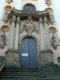 Olomouc-Denisova ulice-kostel P.Sněžné-schodiště s portálem-Foto:Ulrych Mir.