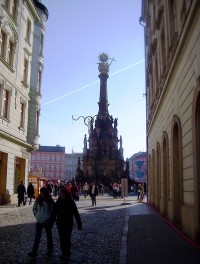 Olomouc-Horní náměstí-Sousoší Nejsvětější Trojice z ulice 28.října-Foto:Ulrych Mir.