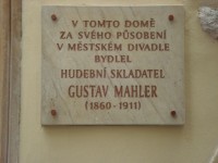 Olomouc-Michalská ulice-dům U Zlaté štiky s pamětní deskou G.Mahlera-Foto:Ulrych Mir.